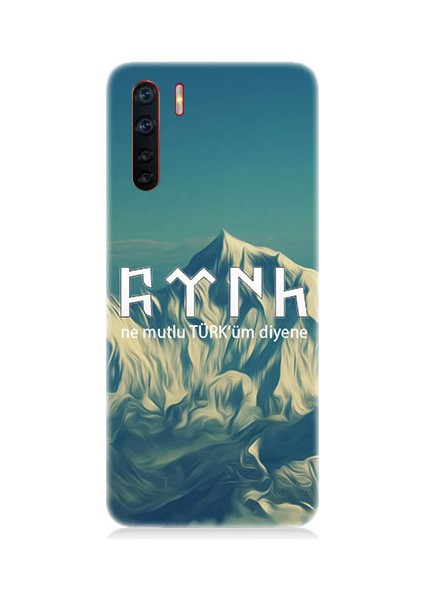 Oppo Reno 3 Uyumlu Ne Mutlu Türküm Diyene Desenli Silikon Kılıf
