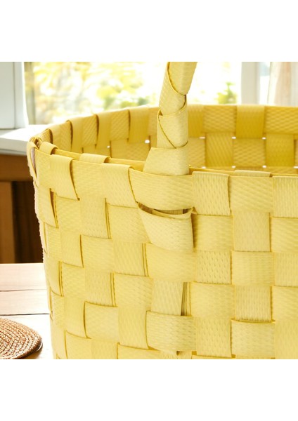Çok Amaçlı Sepet Düzenleyici Organizer El Örmesi Çocuk Odası Mutfak Sepet 24X28CM Oceanpoint
