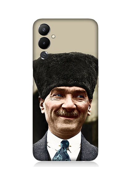 Tecno Pova 3 Uyumlu Mustafa Kemal Atatürk Desenli Silikon Kılıf