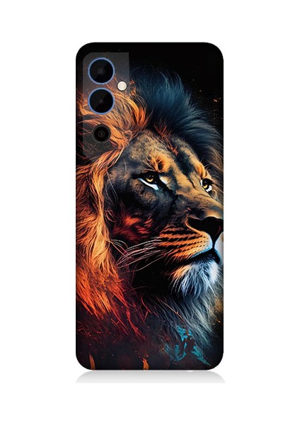 Tecno Pova Neo 2 Uyumlu Siyah Fon Aslan Desenli Silikon Kılıf