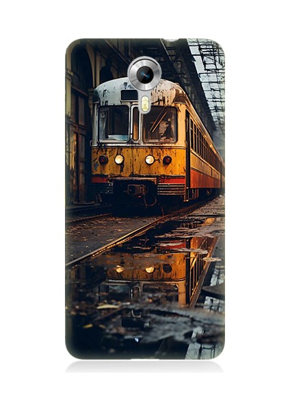 General Mobile Discovery 4g Uyumlu Eski Metro Istasyonu ve Tren Desenli Silikon Kılıf