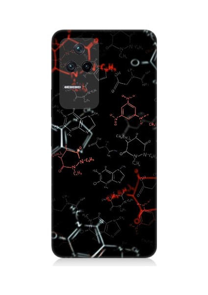 Xiaomi Poco F4 Uyumlu Kimya Formülü Desenli Silikon Kılıf
