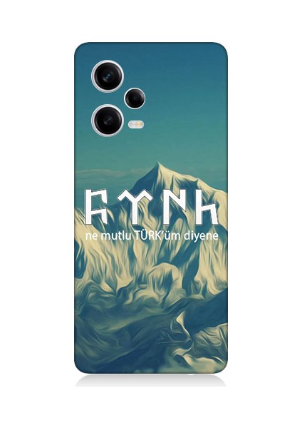 Xiaomi Redmi Note 12 Pro 5g Uyumlu Ne Mutlu Türküm Diyene Desenli Silikon Kılıf