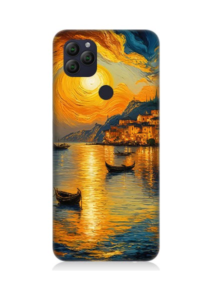 General Mobile GM22 Uyumlu Gün Batımı Manzara Desenli Silikon Kılıf