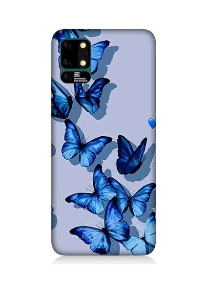 Reeder S19 Max Uyumlu Mavi Kelebekler Desenli Silikon Kılıf