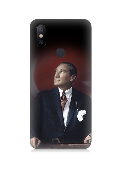 Xiaomi Mi A2 Uyumlu Mustafa Kemal Atatürk Desenli Silikon Kılıf