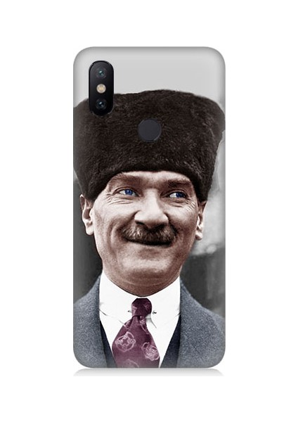 Xiaomi Mi A2 Uyumlu Mustafa Kemal Atatürk Desenli Silikon Kılıf