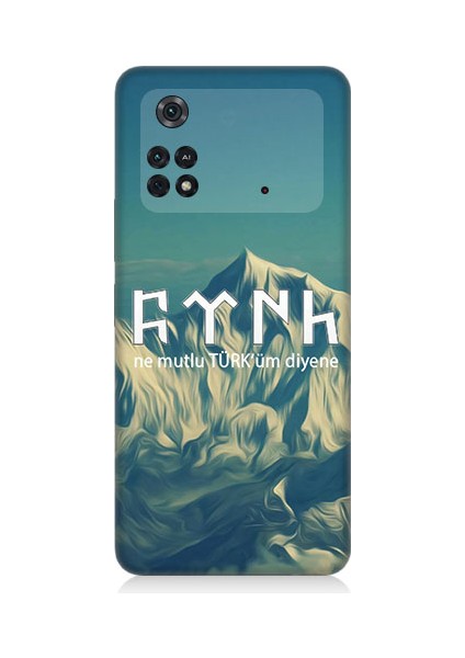 Xiaomi Poco M4 Pro Uyumlu Ne Mutlu Türküm Diyene Desenli Silikon Kılıf