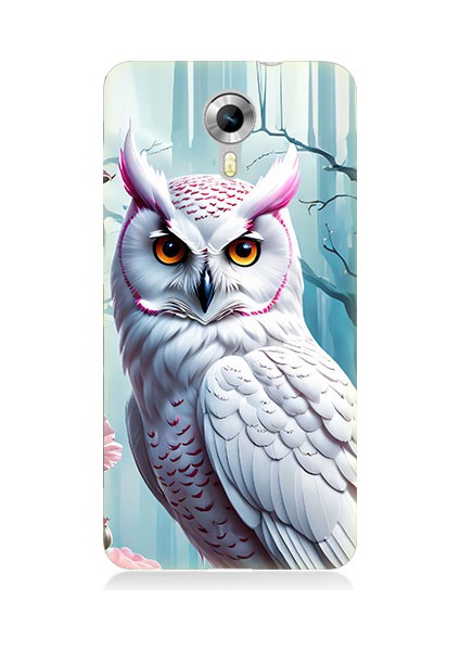 General Mobile Discovery 4g Uyumlu Beyaz Baykuş Desenli Silikon Kılıf