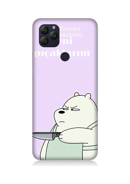 General Mobile GM22 Uyumlu Telefonumu Bırak Panda Desenli Silikon Kılıf