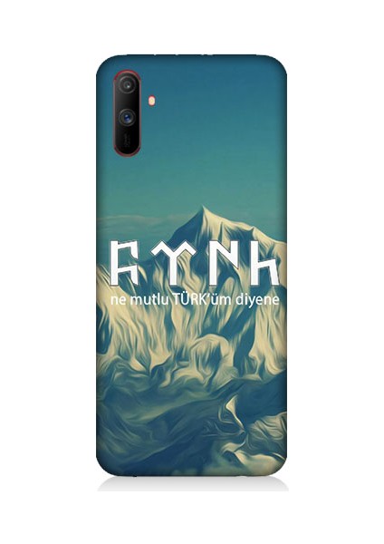 Realme C3 Uyumlu Ne Mutlu Türküm Diyene Desenli Silikon Kılıf