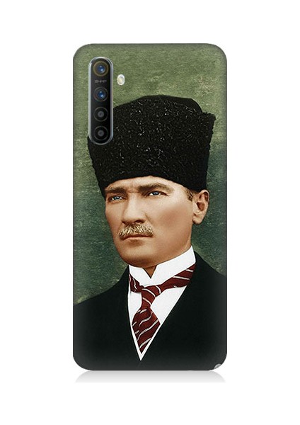 Realme X2 Uyumlu Mustafa Kemal Atatürk Desenli Silikon Kılıf
