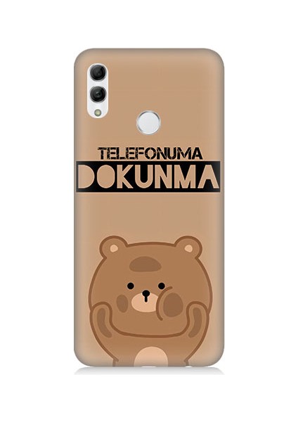 Huawei Honor 10 Lite Uyumlu Telefonuma Dokunma Ayıcık Desenli Silikon Kılıf