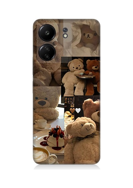 Xiaomi Redmi 13C Uyumlu Oyuncak Ayıcıklar Desenli Silikon Kılıf