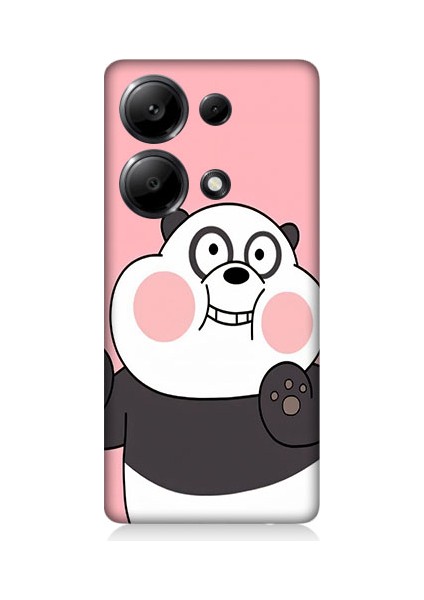 Xiaomi Redmi Note 13 Pro 4g Uyumlu Sevimli Panda Desenli Silikon Kılıf