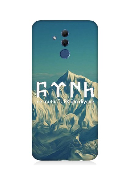 Huawei Mate 20 Lite Uyumlu Ne Mutlu Türküm Diyene Desenli Silikon Kılıf