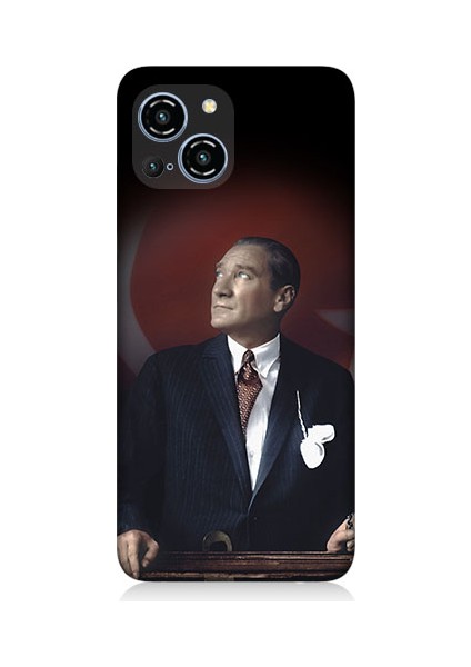 Reeder S23 Pro Max Uyumlu Mustafa Kemal Atatürk Desenli Silikon Kılıf