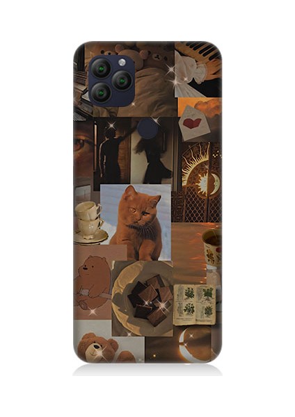 General Mobile GM22 Uyumlu Aşk ve Sevimli Objeler Desenli Silikon Kılıf