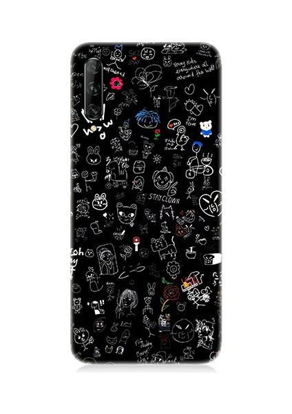 Huawei P Smart Pro Uyumlu Sevimli Karakterler Desenli Silikon Kılıf