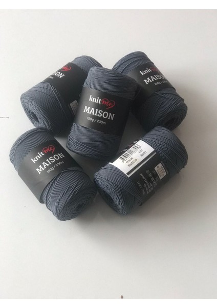 5 Adet Maison Çanta, Aksesuar Ipi KNM19 Koyu Gri