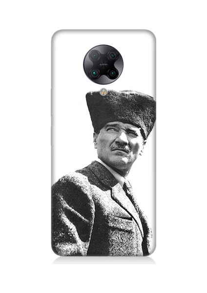 Xiaomi Poco F2 Pro Uyumlu Mustafa Kemal Atatürk Desenli Silikon Kılıf