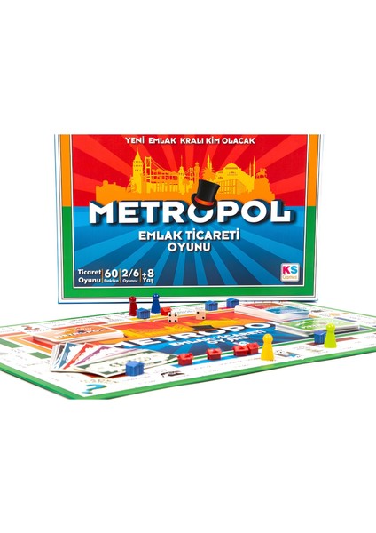 Metropol Emlak Ticaret Kutu Oyunu - Eğlenceli Emlakçılık Ticaret Masa Oyunu