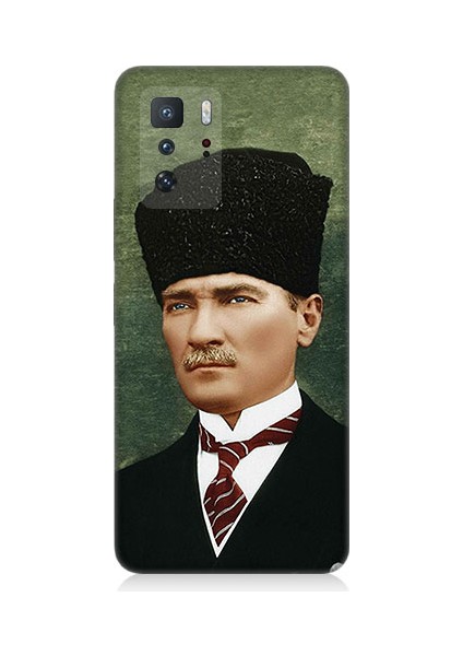 Xiaomi Poco X3 Gt Uyumlu Mustafa Kemal Atatürk Desenli Silikon Kılıf