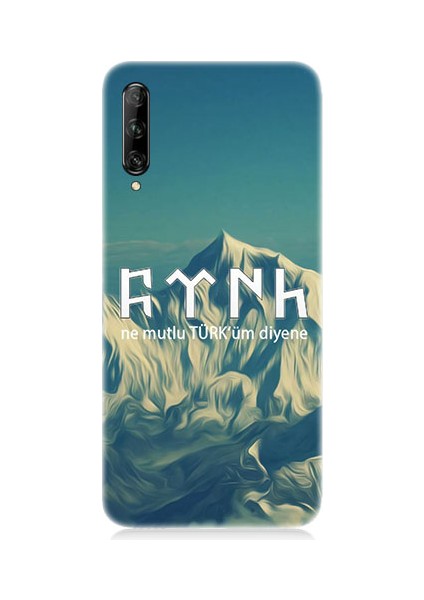 Huawei P Smart Pro Uyumlu Ne Mutlu Türküm Diyene Desenli Silikon Kılıf