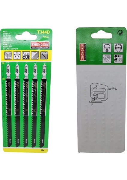 Zhongxin Dekupaj Testere Ağzı Uzun T344D Ahşap 5'li fırsatları