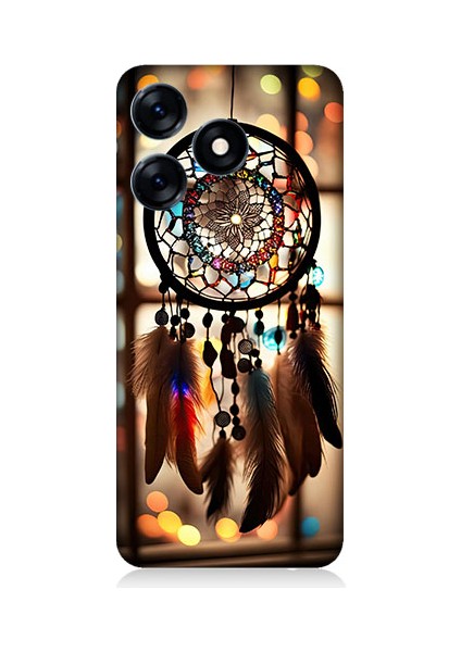Tecno Spark 10 Uyumlu Düş Kapanı Dreamcatcher Desenli Silikon Kılıf