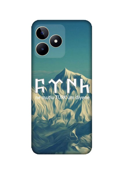 Realme C53 Uyumlu Ne Mutlu Türküm Diyene Desenli Silikon Kılıf