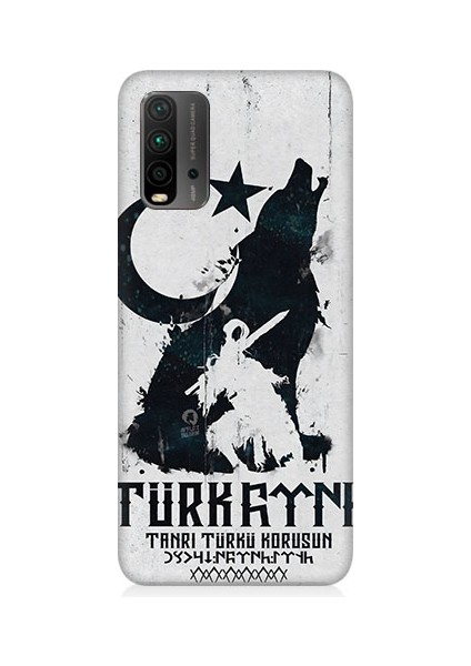 Xiaomi Redmi 9t Uyumlu Tanrı Türkü Korusun Desenli Silikon Kılıf