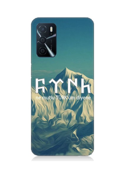 Oppo A55 Uyumlu Ne Mutlu Türküm Diyene Desenli Silikon Kılıf