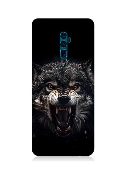 Oppo Reno 10X Zoom Uyumlu Savaşçı Kurt Desenli Silikon Kılıf