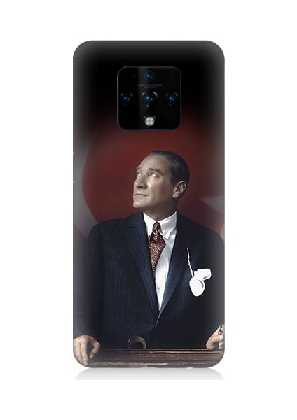 Tecno Camon 16 Uyumlu Mustafa Kemal Atatürk Desenli Silikon Kılıf