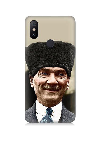 Xiaomi Mi A2 Uyumlu Mustafa Kemal Atatürk Desenli Silikon Kılıf