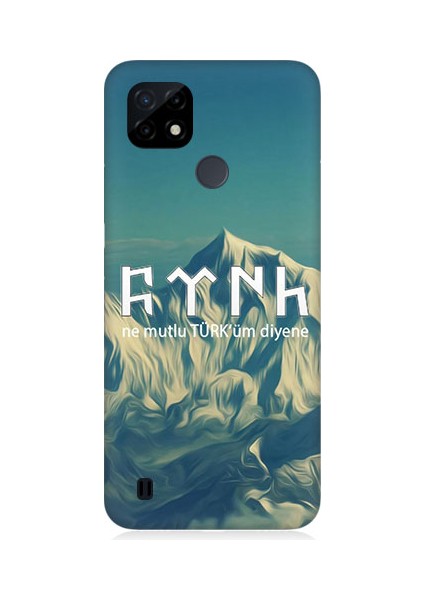 Realme C21 Uyumlu Ne Mutlu Türküm Diyene Desenli Silikon Kılıf