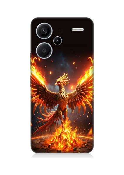 Xiaomi Redmi Note 13 Pro Plus Uyumlu Anka Kuşu Uyanıyor Desenli Silikon Kılıf