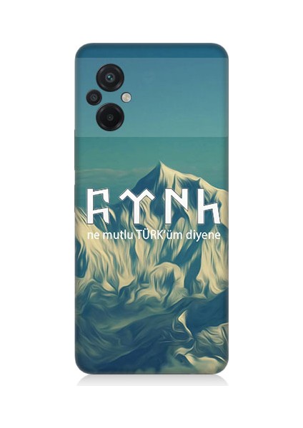 Xiaomi Poco M5 Uyumlu Ne Mutlu Türküm Diyene Desenli Silikon Kılıf
