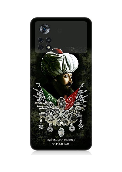 Xiaomi Poco X4 Pro 5g Uyumlu Fatih Sultan Mehmet Desenli Silikon Kılıf