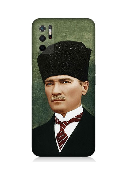 Xiaomi Poco M3 Pro Uyumlu Mustafa Kemal Atatürk Desenli Silikon Kılıf