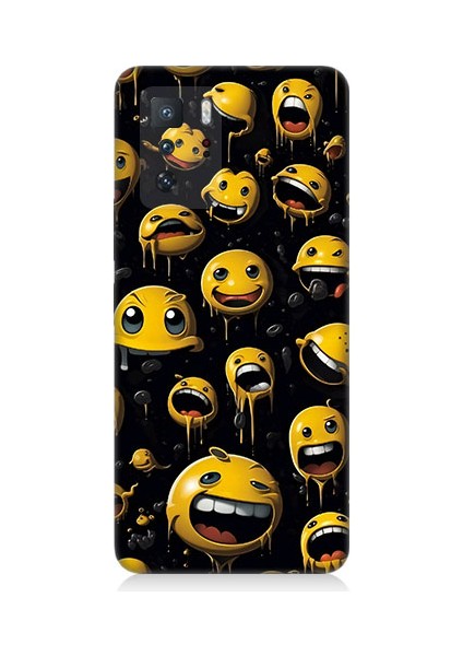 Xiaomi Poco X3 Gt Uyumlu Tuhaf Smiley'ler Desenli Silikon Kılıf