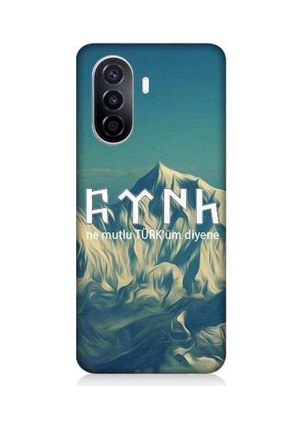 Huawei Nova Y70 Uyumlu Ne Mutlu Türküm Diyene Desenli Silikon Kılıf