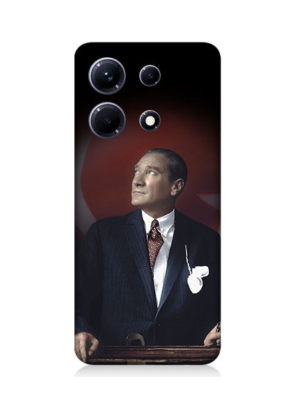 Infinix Note 30 Uyumlu Mustafa Kemal Atatürk Desenli Silikon Kılıf