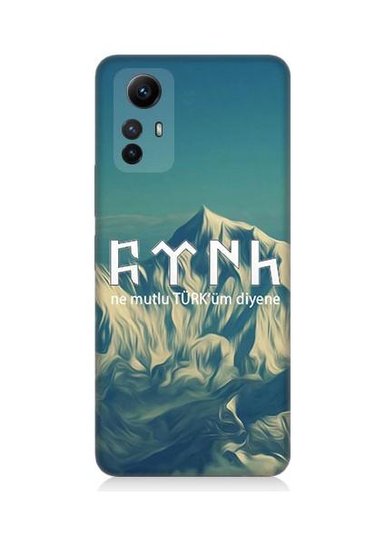 Xiaomi Redmi Note 12S Uyumlu Ne Mutlu Türküm Diyene Desenli Silikon Kılıf