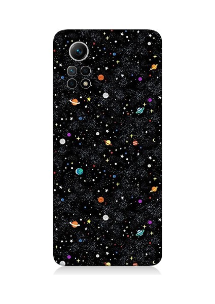 Xiaomi Redmi Note 12 Pro 4g Uyumlu Uzay ve Gezegenler Desenli Silikon Kılıf