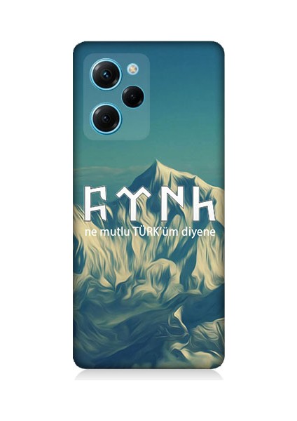 Xiaomi Poco X5 Pro Uyumlu Ne Mutlu Türküm Diyene Desenli Silikon Kılıf