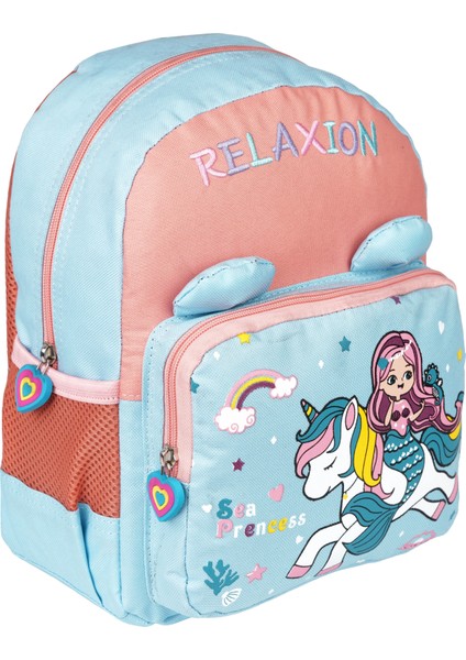 Kız Çocuk 2 Bölmeli Kulaklı Anaokulu Çantası RLX4040-UNICORN