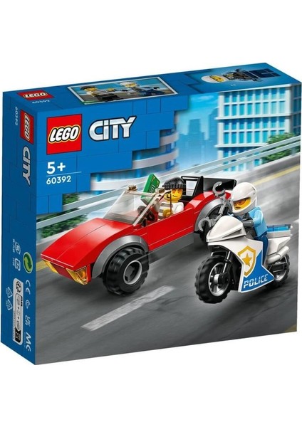 60392 Lego® City - Polis Motosikleti Araba Takibi 59 Parça +5 Yaş
