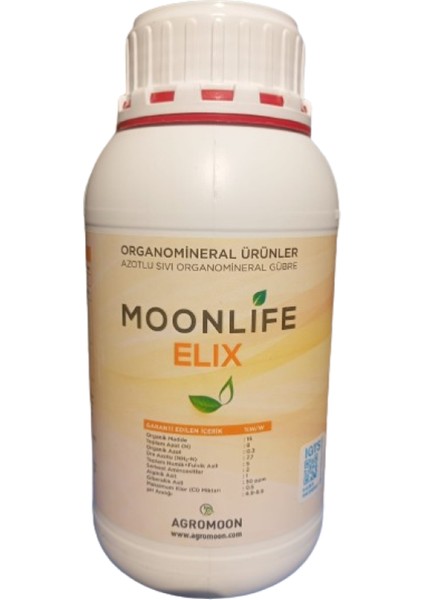 Moonlife Elix Çiçeklendirir, Döllendirir, Stres Giderici, Meyvede Kalite Arttırır. Amino Asit 500 cc